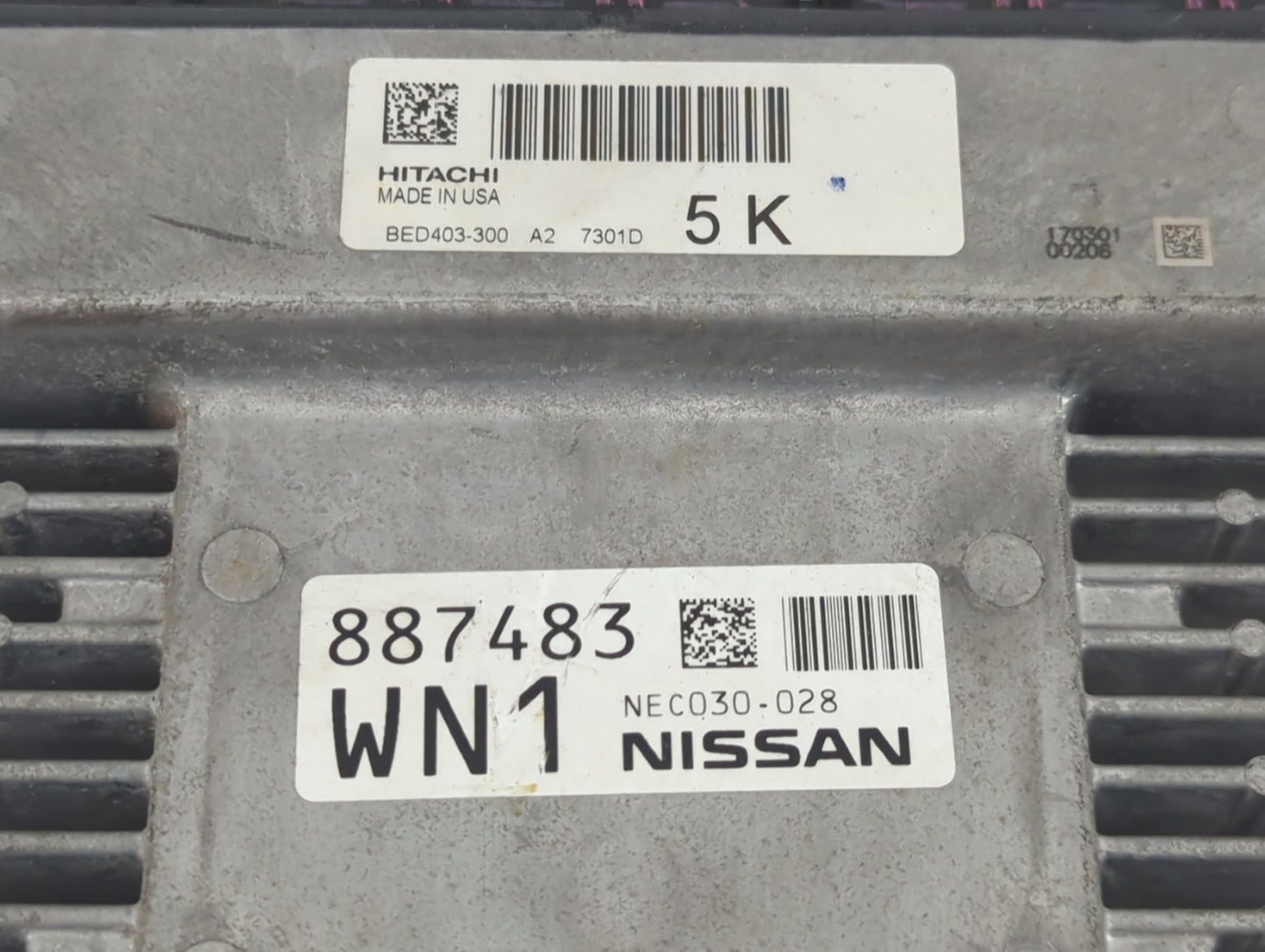 2017 Nissan Pathfinder PCM Engine Control Computer ECU ECM PCU OEM P/N:NEC030-028 Fits OEM Used Auto Parts - Oemusedautopart