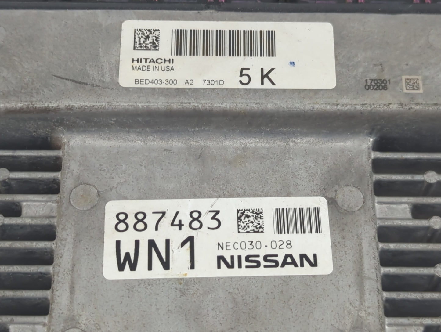 2017 Nissan Pathfinder PCM Engine Control Computer ECU ECM PCU OEM P/N:NEC030-028 Fits OEM Used Auto Parts - Oemusedautopart