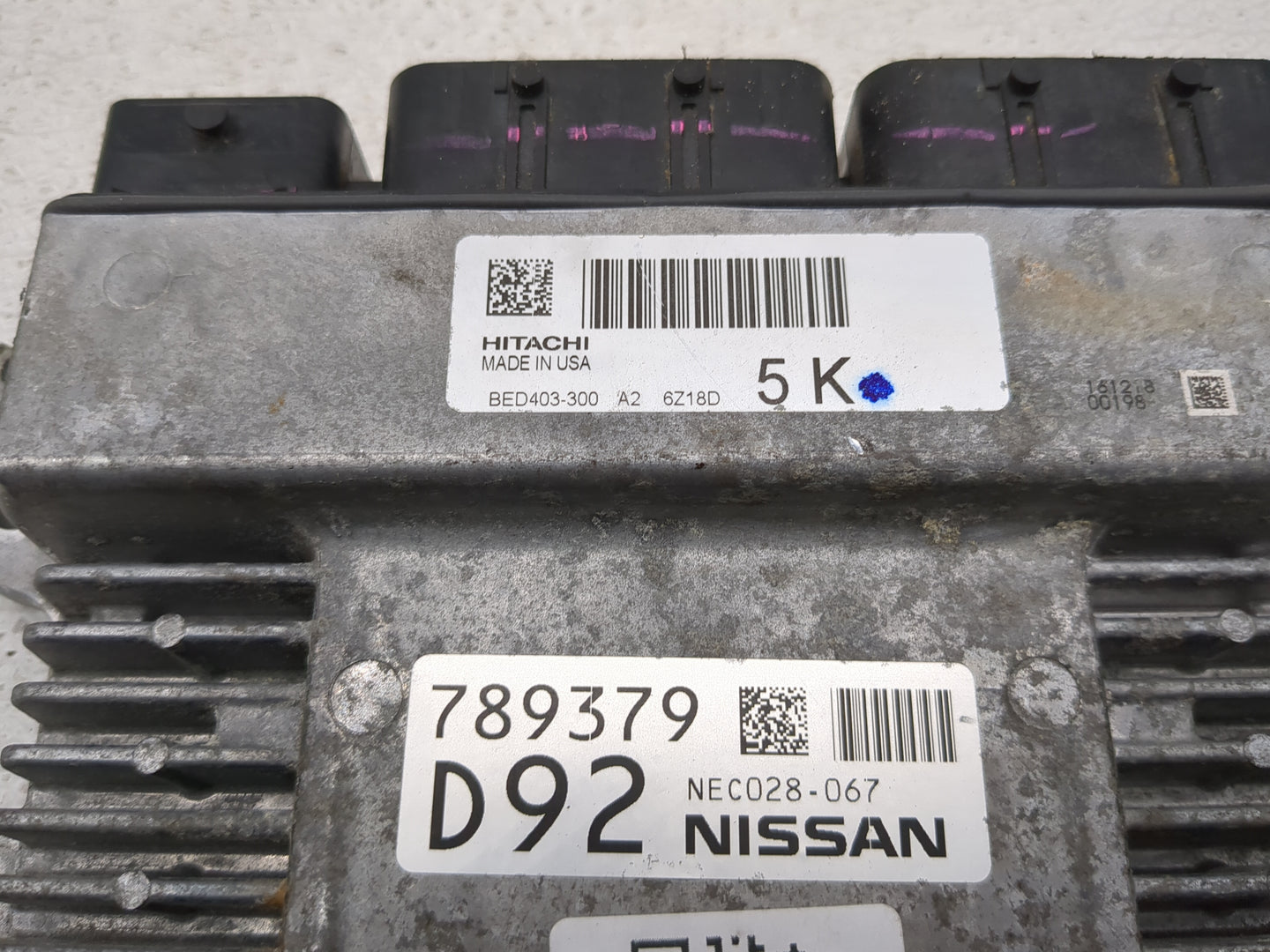 2017 Nissan Pathfinder PCM Engine Control Computer ECU ECM PCU OEM P/N:NEC028-067 Fits OEM Used Auto Parts - Oemusedautopart