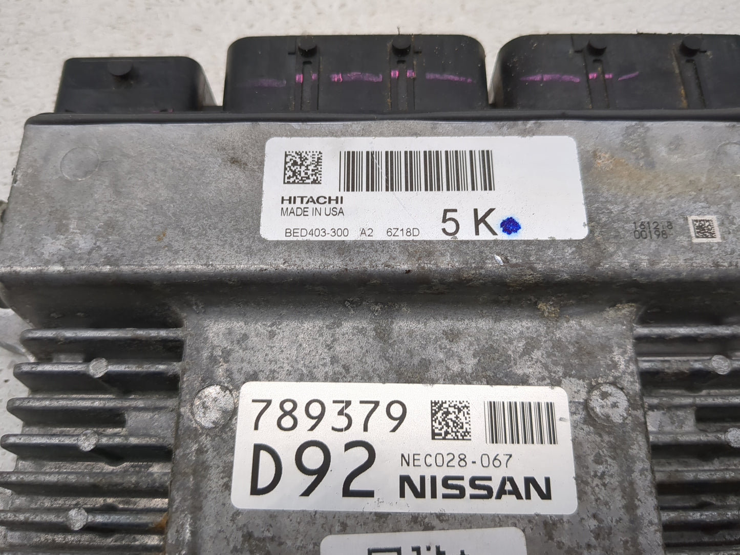 2017 Nissan Pathfinder PCM Engine Control Computer ECU ECM PCU OEM P/N:NEC028-067 Fits OEM Used Auto Parts - Oemusedautopart