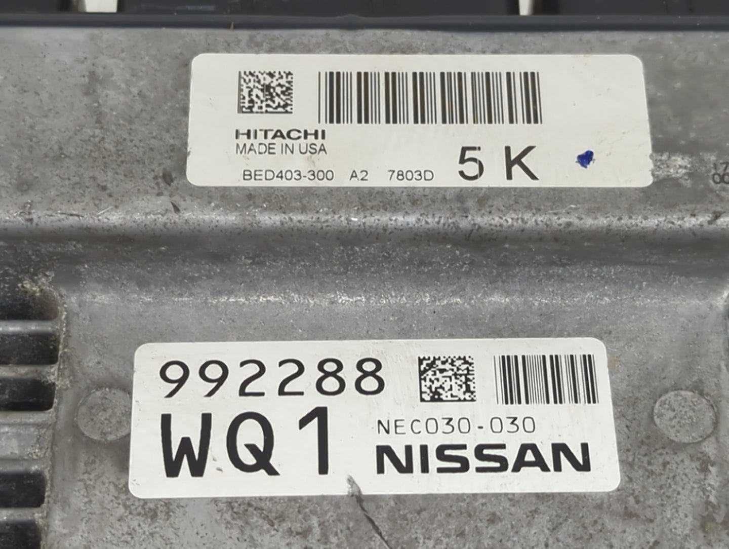 2017 Nissan Pathfinder PCM Engine Control Computer ECU ECM PCU OEM P/N:BED403-300 NEC030-030 Fits OEM Used Auto Parts - Oemu