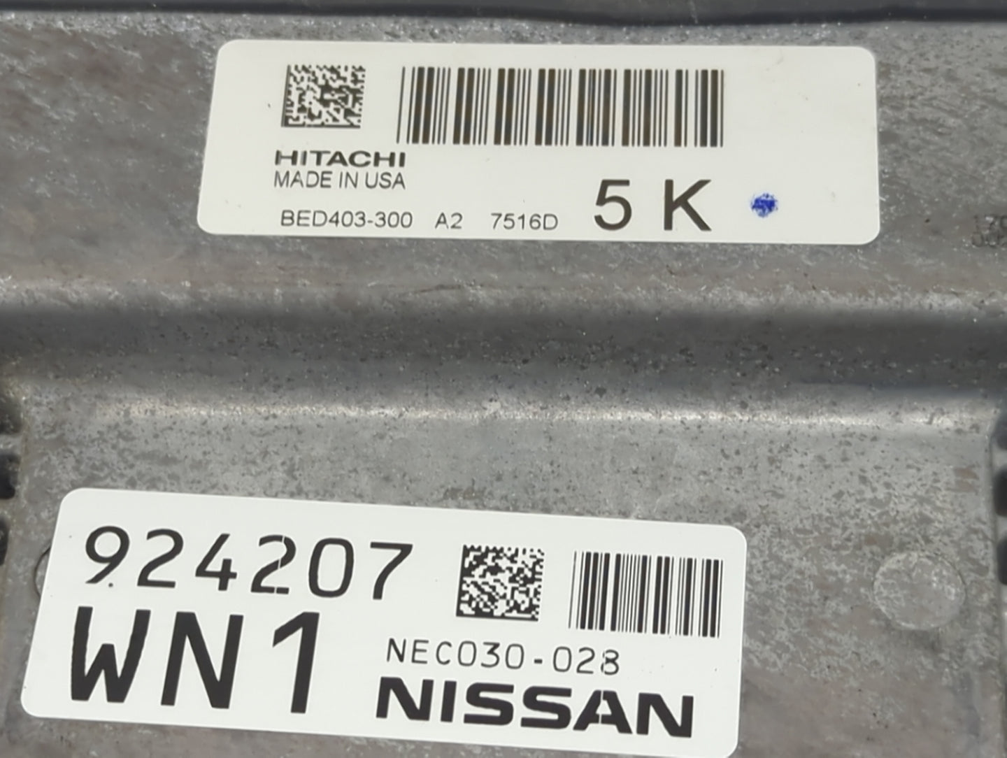 2017 Nissan Pathfinder PCM Engine Control Computer ECU ECM PCU OEM P/N:BED403-300 NEC030-028 Fits OEM Used Auto Parts - Oemu