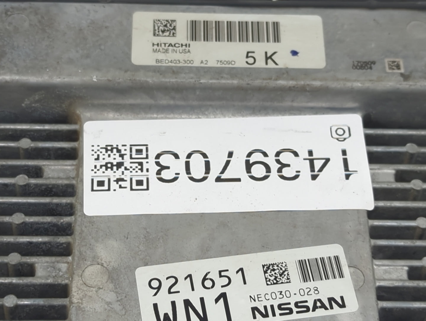 2017 Nissan Pathfinder PCM Engine Control Computer ECU ECM PCU OEM P/N:BED403-300 NEC030-028 Fits OEM Used Auto Parts - Oemu
