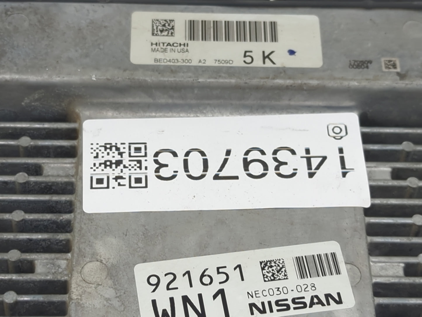 2017 Nissan Pathfinder PCM Engine Control Computer ECU ECM PCU OEM P/N:BED403-300 NEC030-028 Fits OEM Used Auto Parts - Oemu