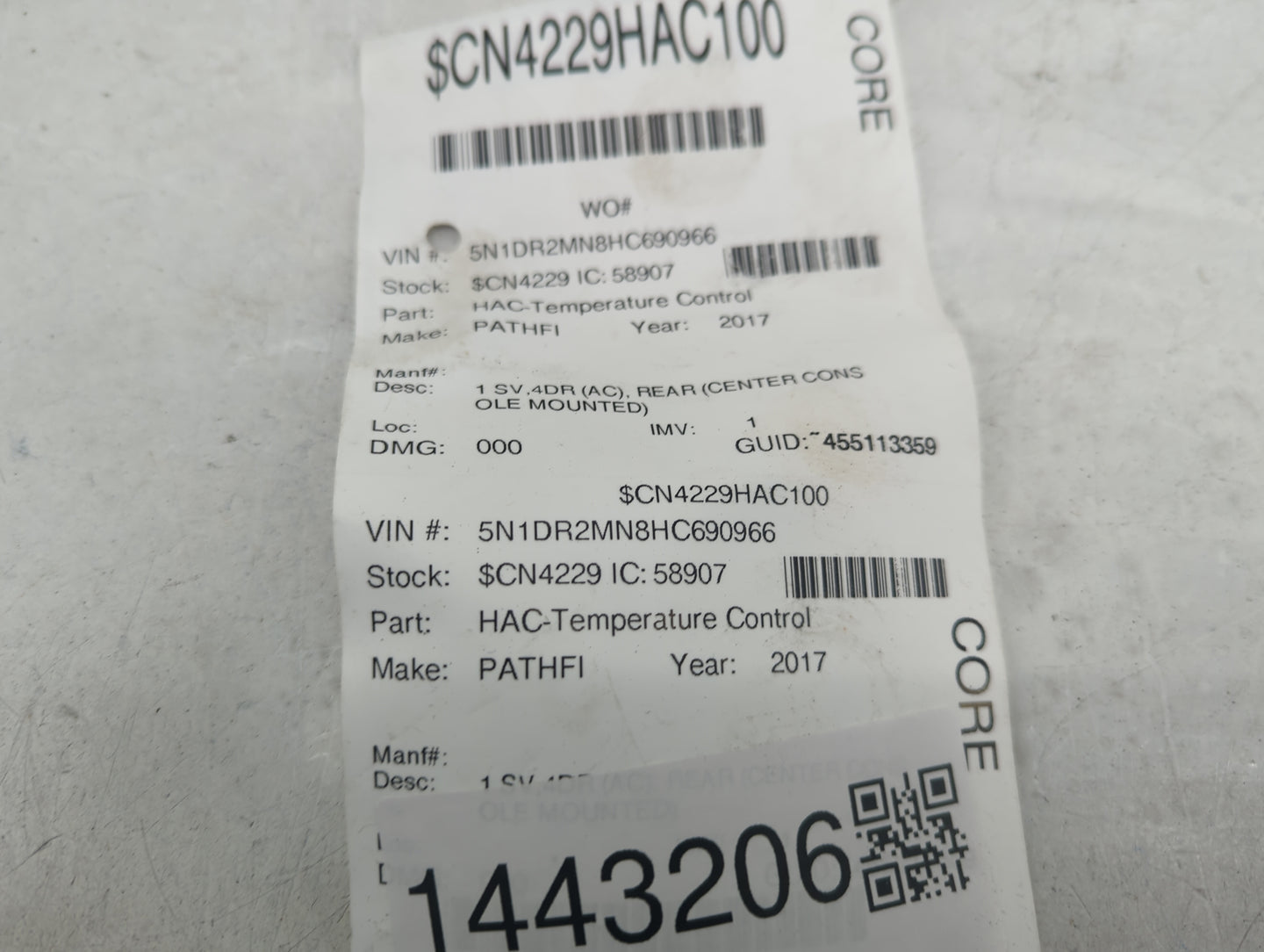 2013-2020 Nissan Pathfinder Climate Control Module Temperature AC/Heater Replacement Fits OEM Used Auto Parts - Oemusedautop