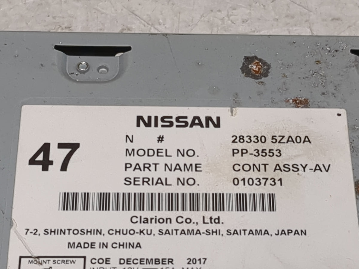 2017-2020 Nissan Pathfinder Radio AM FM Cd Player Receiver Replacement P/N:28330 5ZA0A PP-3553 Fits 2017 2018 2019 2020 OEM 