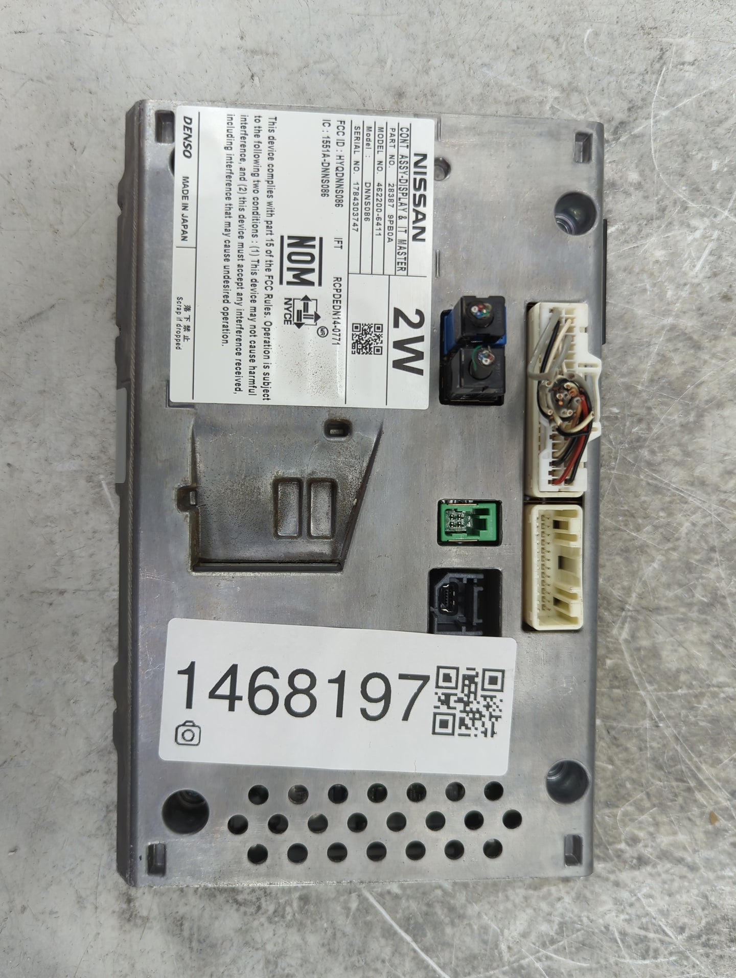 2017 Nissan Pathfinder Radio AM FM Cd Player Receiver Replacement P/N:28387 9PB0A 462200-6411, DNNS086, HYQDNNS086 Fits OEM 