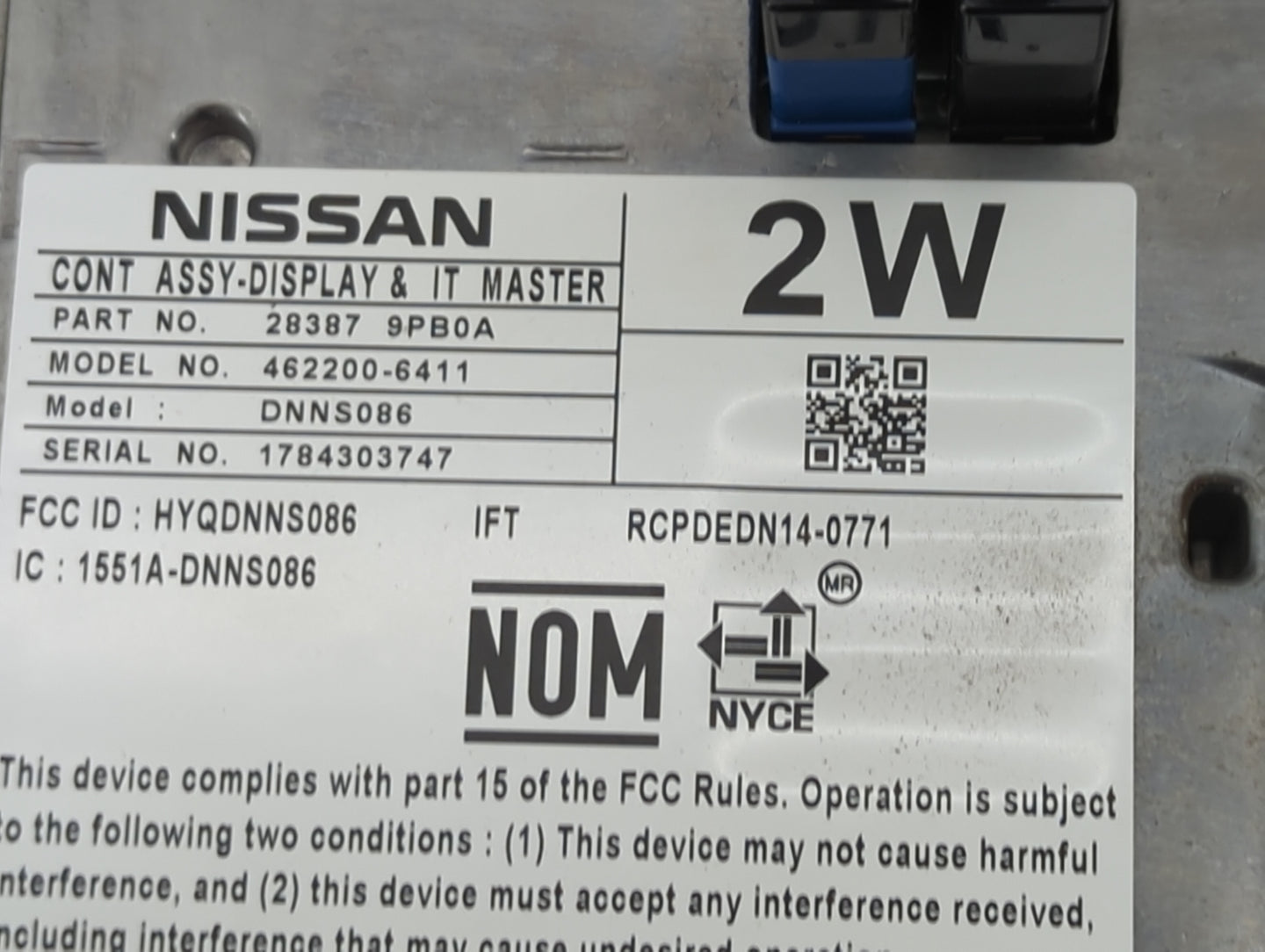 2017 Nissan Pathfinder Radio AM FM Cd Player Receiver Replacement P/N:28387 9PB0A 462200-6411, DNNS086, HYQDNNS086 Fits OEM 