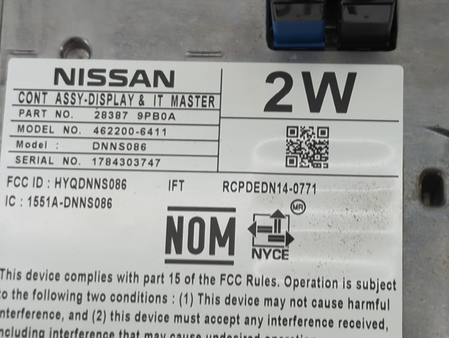 2017 Nissan Pathfinder Radio AM FM Cd Player Receiver Replacement P/N:28387 9PB0A 462200-6411, DNNS086, HYQDNNS086 Fits OEM 