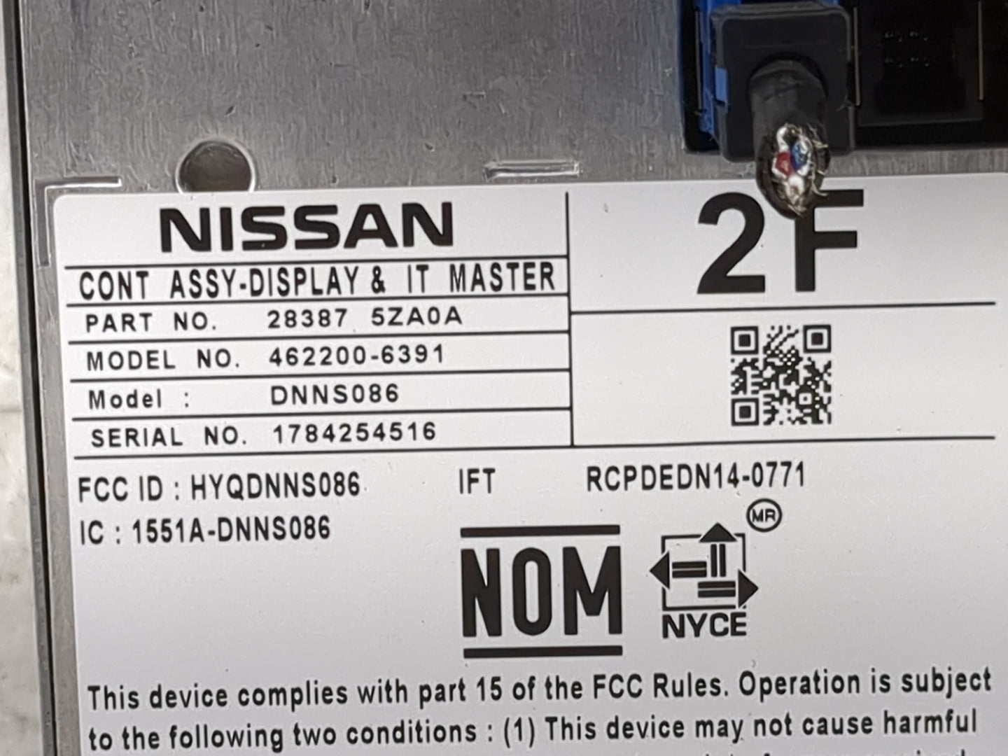 2017-2017 Nissan Pathfinder Information Display Screen 1469482 - Oemusedautoparts1.com