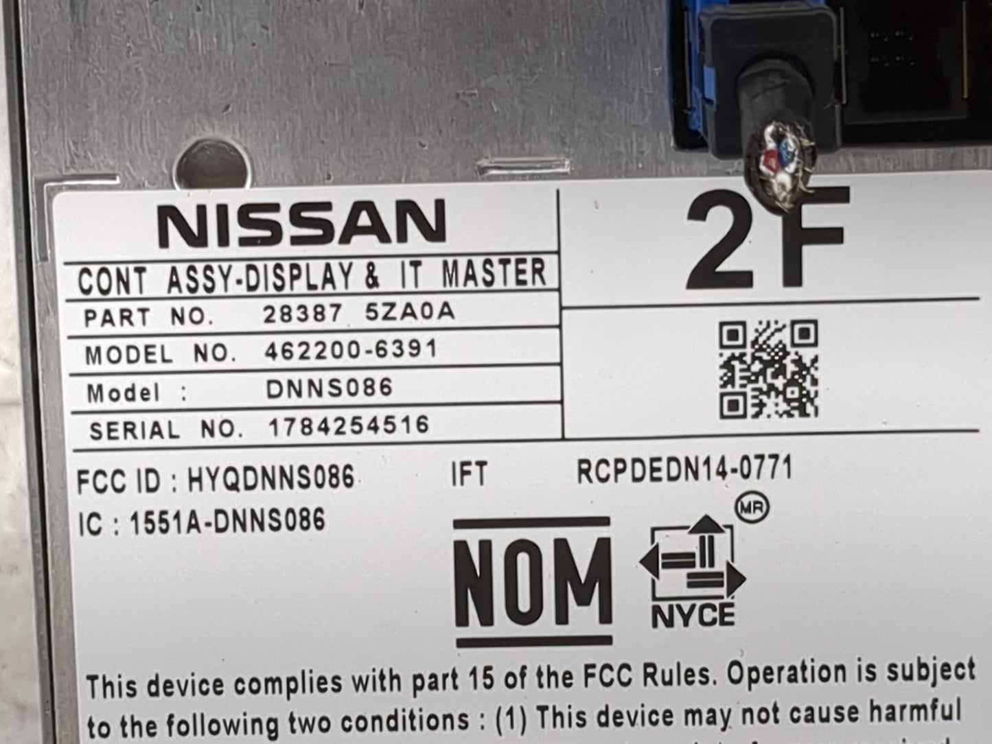 2017-2017 Nissan Pathfinder Information Display Screen 1469482 - Oemusedautoparts1.com