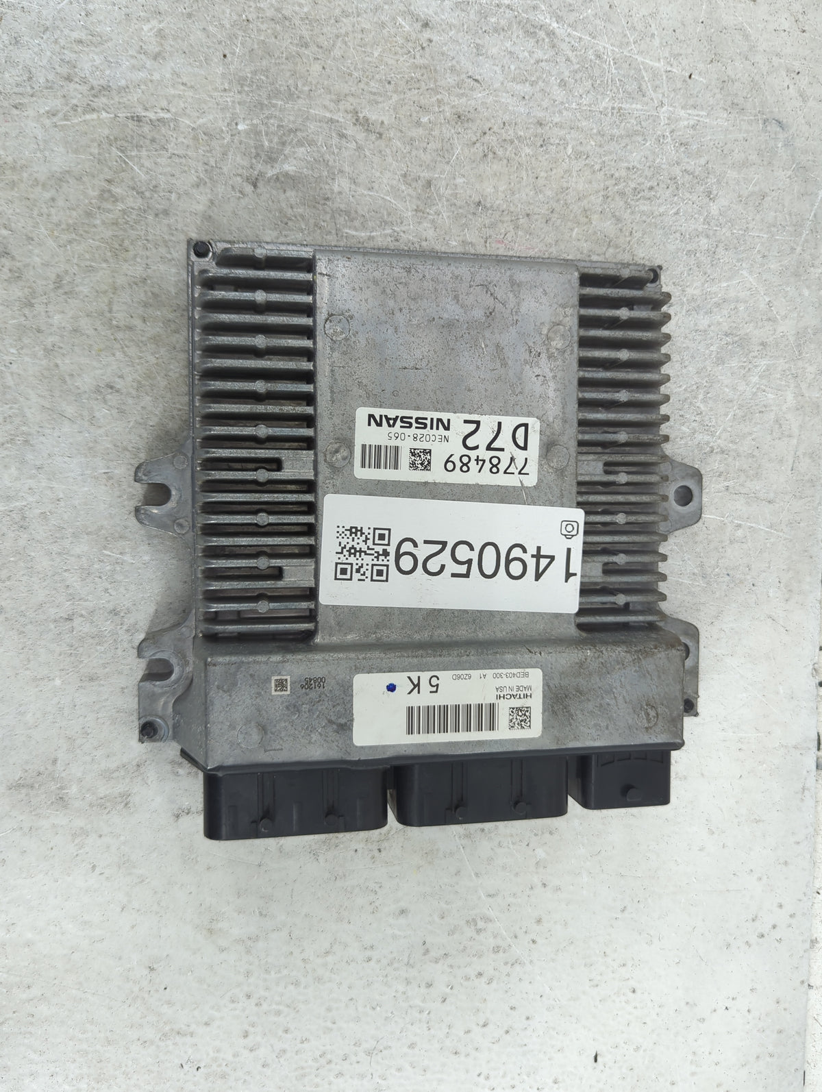 2017 Nissan Pathfinder PCM Engine Control Computer ECU ECM PCU OEM P/N:NEC028-065 BED403-300 Fits OEM Used Auto Parts - Oemu