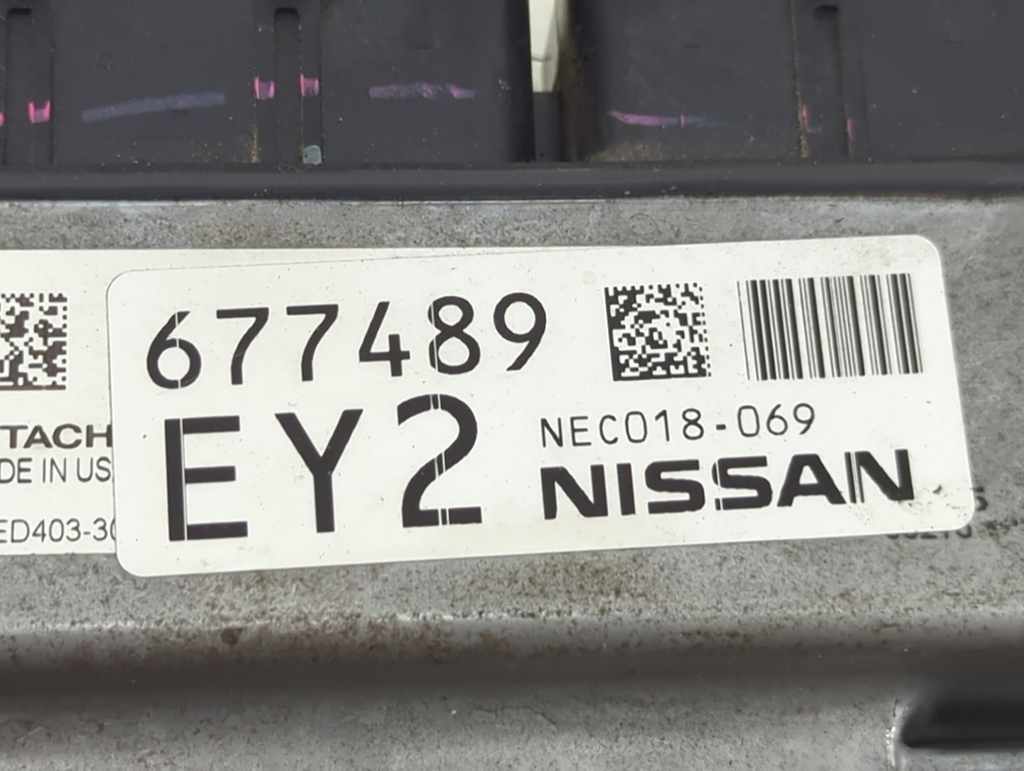 2017 Nissan Pathfinder PCM Engine Control Computer ECU ECM PCU OEM P/N:NEC018-069 BED403-3 Fits OEM Used Auto Parts - Oemuse