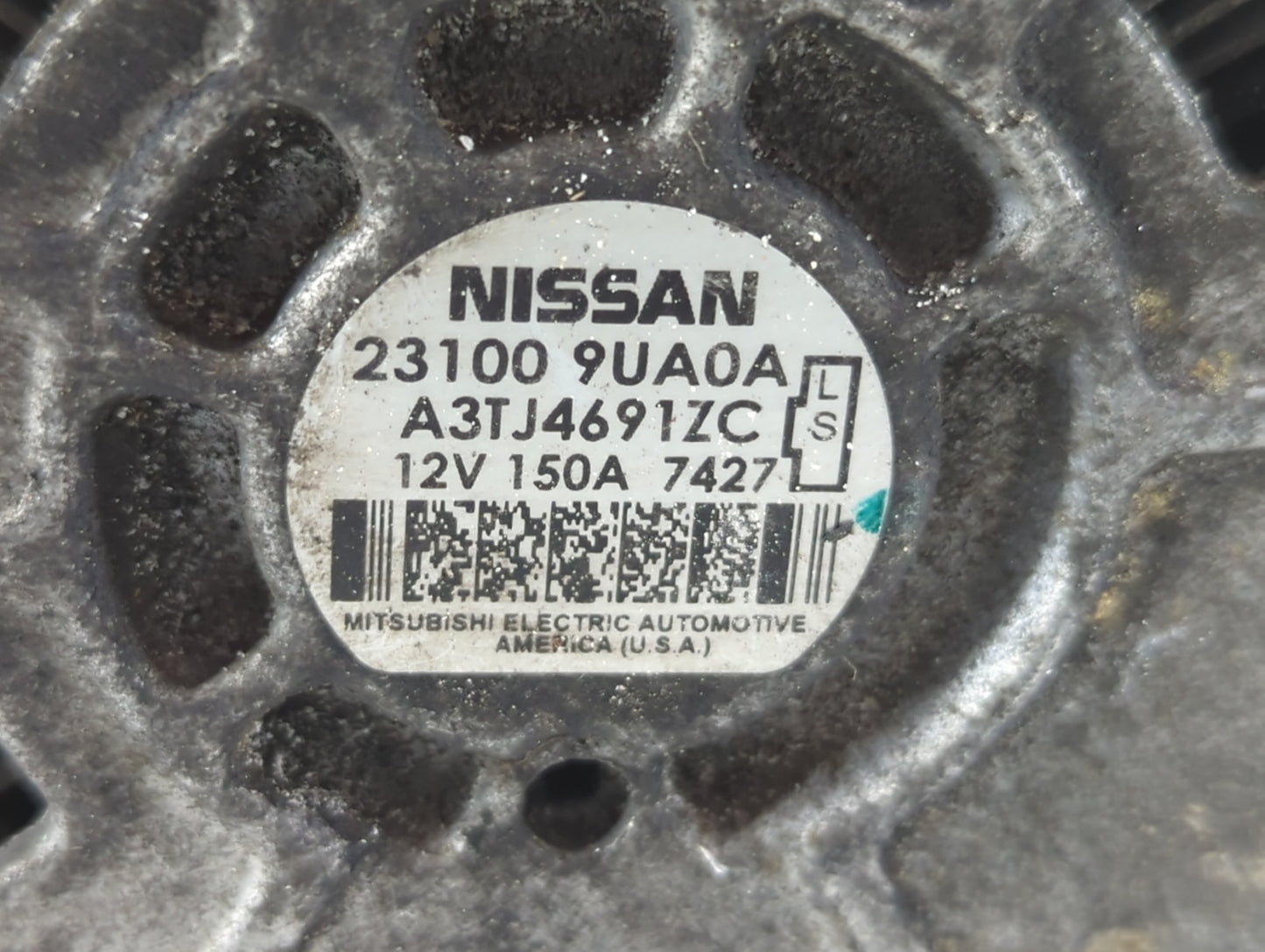 2017-2020 Nissan Pathfinder Alternator Replacement Generator Charging Assembly Engine OEM P/N:23100 9UA0A Fits OEM Used Auto