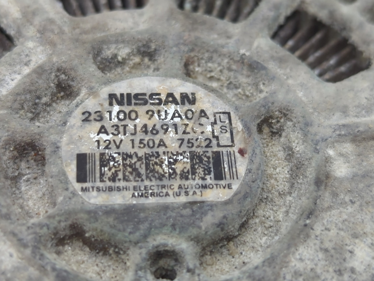 2017-2020 Nissan Pathfinder Alternator Replacement Generator Charging Assembly Engine OEM P/N:23100 9UA0A Fits OEM Used Auto