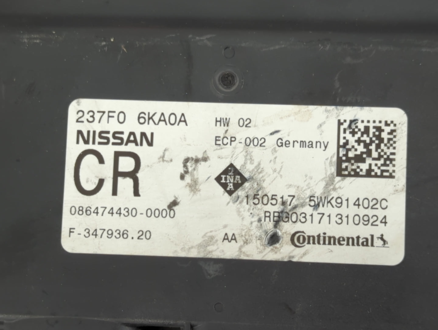 2017 Nissan Pathfinder PCM Engine Control Computer ECU ECM PCU OEM P/N:086474430-0000 F-347936.20, 237F0 6KA0A Fits OEM Used