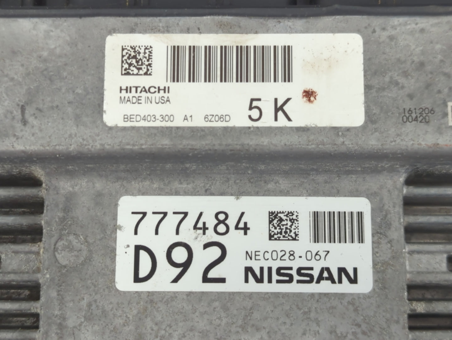 2017 Nissan Pathfinder PCM Engine Control Computer ECU ECM PCU OEM P/N:NEC028-067 777484 D92 Fits OEM Used Auto Parts - Oemu