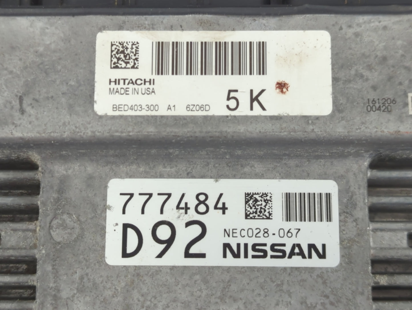 2017 Nissan Pathfinder PCM Engine Control Computer ECU ECM PCU OEM P/N:NEC028-067 777484 D92 Fits OEM Used Auto Parts - Oemu