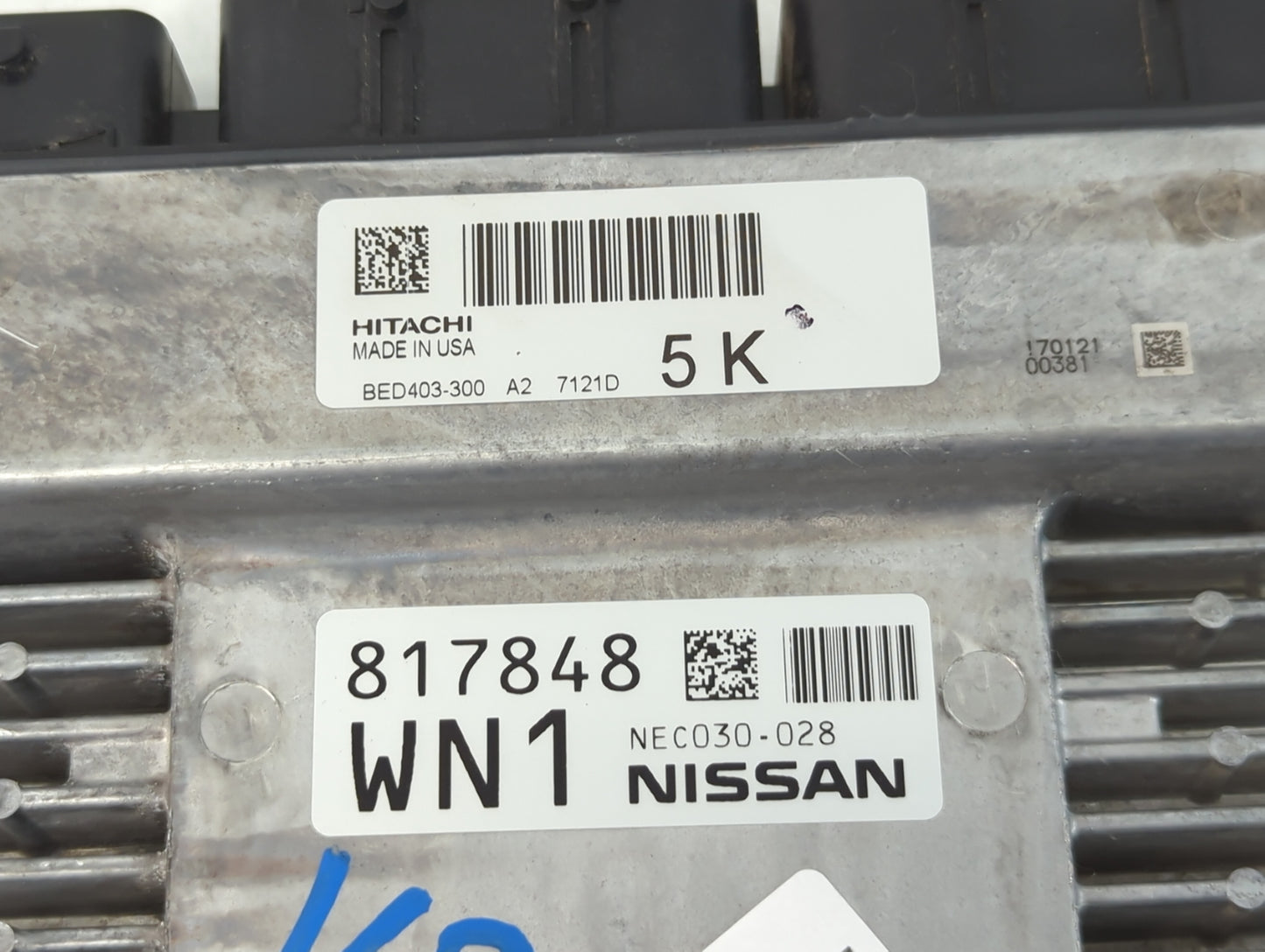 2017 Nissan Pathfinder PCM Engine Control Computer ECU ECM PCU OEM P/N:BED403-300 A2 Fits OEM Used Auto Parts - Oemusedautop