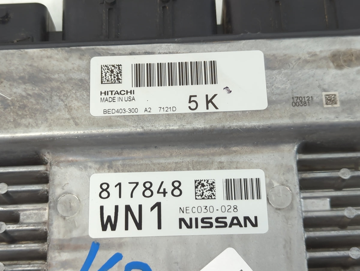 2017 Nissan Pathfinder PCM Engine Control Computer ECU ECM PCU OEM P/N:BED403-300 A2 OEM Used Auto Parts - Oemusedautoparts1