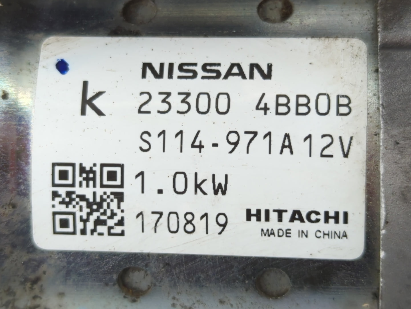 2017-2021 Nissan Qashqai Car Starter Motor Solenoid OEM P/N:S114-971A12V 23300 4BB0B Fits Fits 2017 2018 2019 2020 2021 OEM 