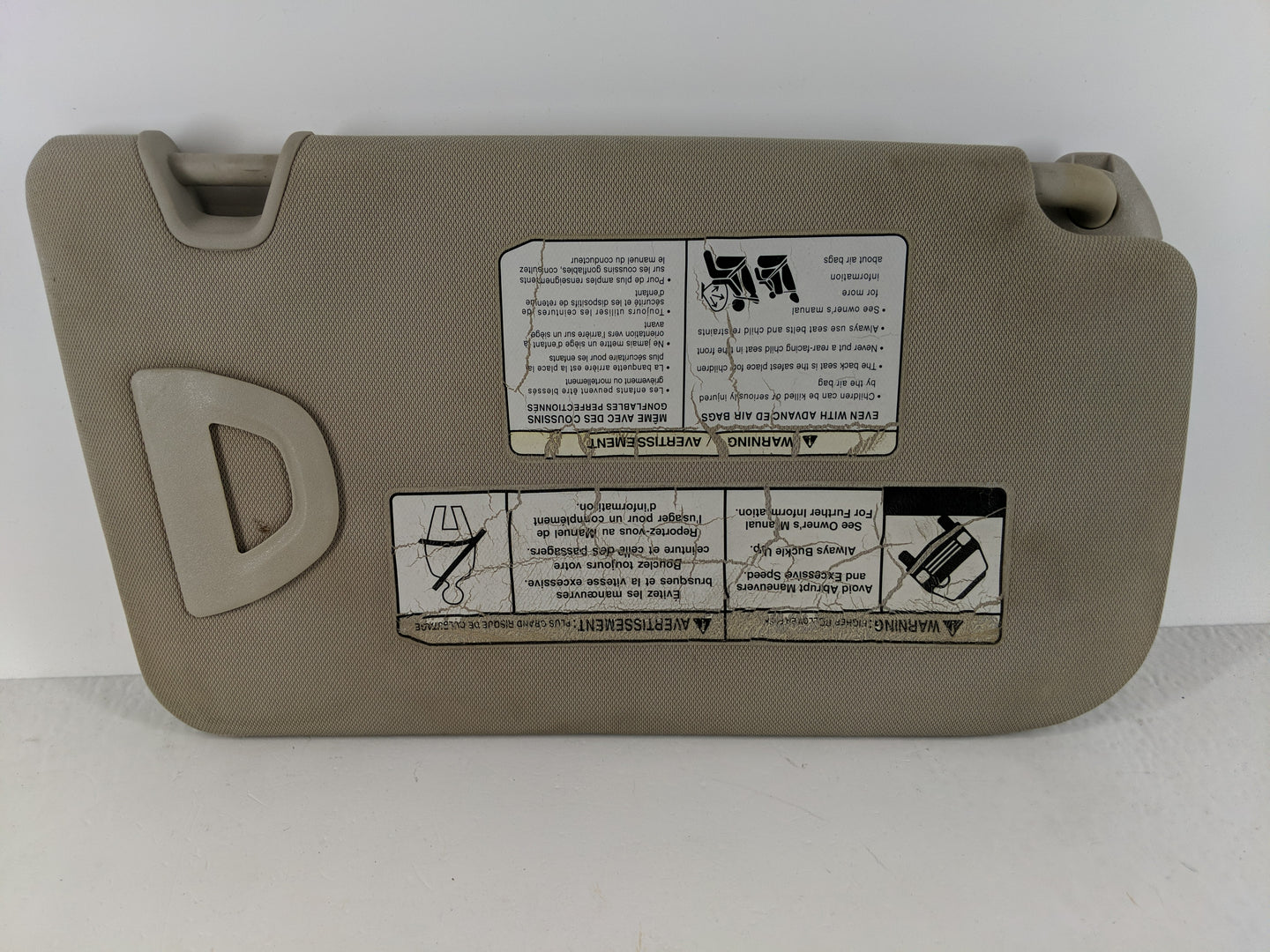 2017 Nissan Rogue Sun Visor Shade Replacement Driver Left Mirror Fits OEM Used Auto Parts - Oemusedautoparts1.com