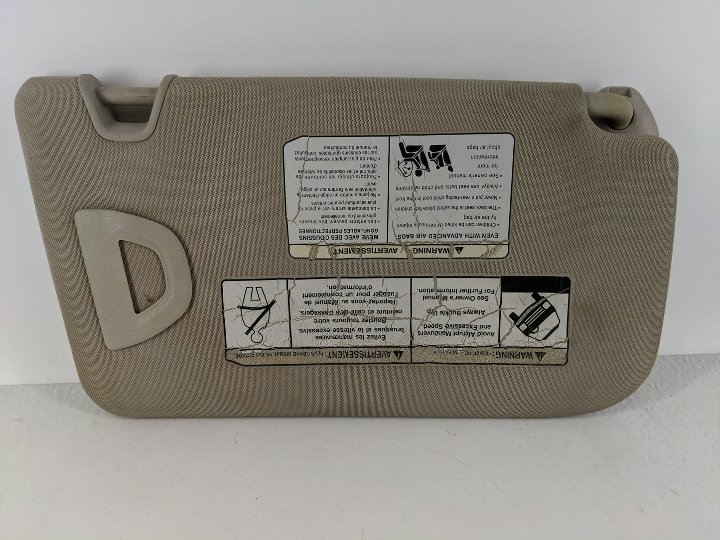 2017 Nissan Rogue Sun Visor Shade Replacement Driver Left Mirror Fits OEM Used Auto Parts - Oemusedautoparts1.com