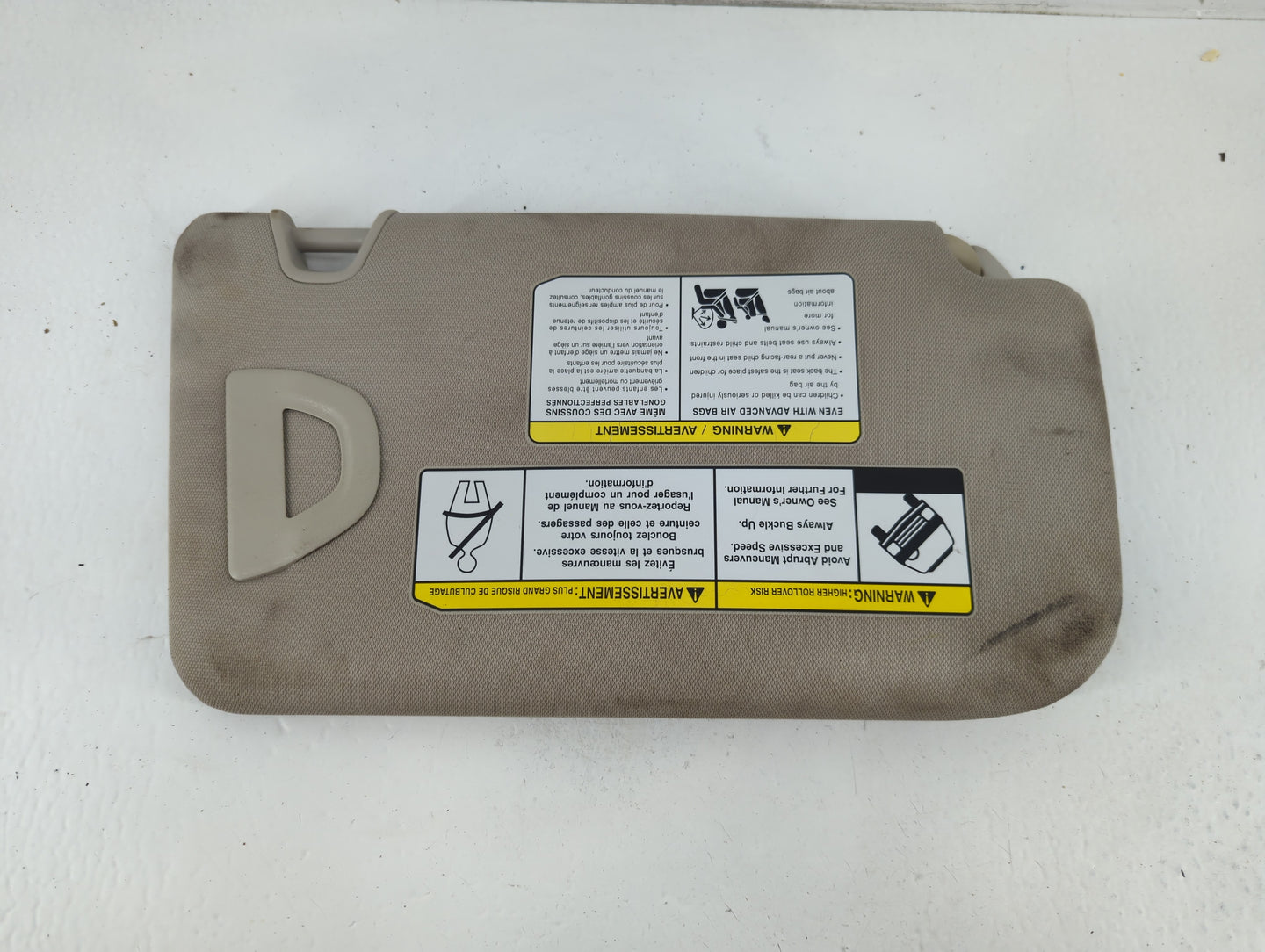 2017 Nissan Rogue Sun Visor Shade Replacement Driver Left Mirror Fits OEM Used Auto Parts - Oemusedautoparts1.com