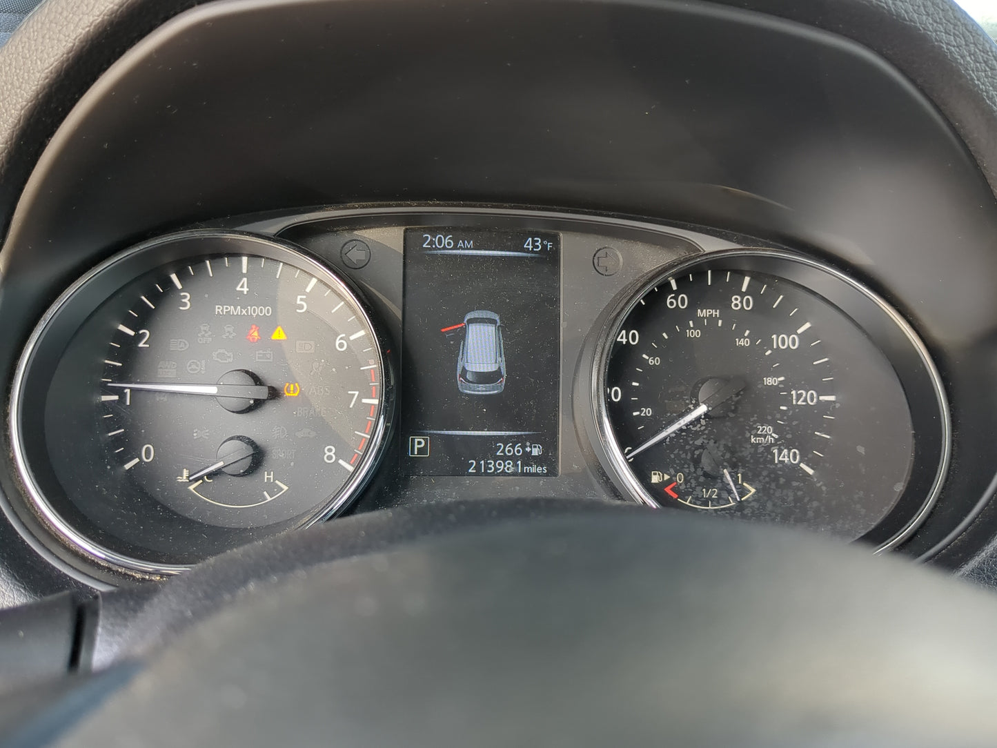 2017 Nissan Rogue Instrument Cluster Speedometer Gauges Miles:214K Fits OEM Used Auto Parts - Oemusedautoparts1.com