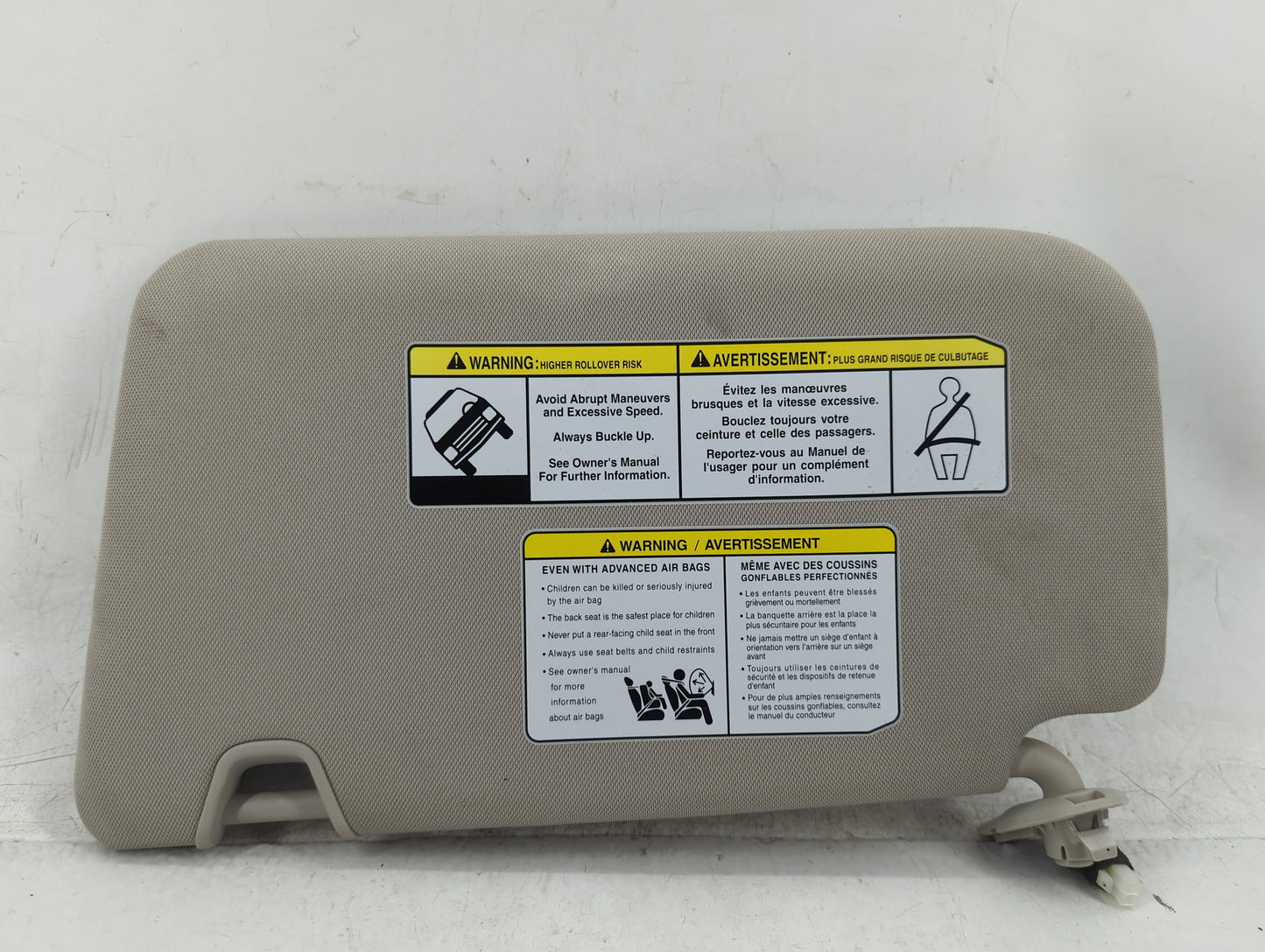 2017 Nissan Rogue Sun Visor Shade Replacement Passenger Right Mirror Fits OEM Used Auto Parts - Oemusedautoparts1.com