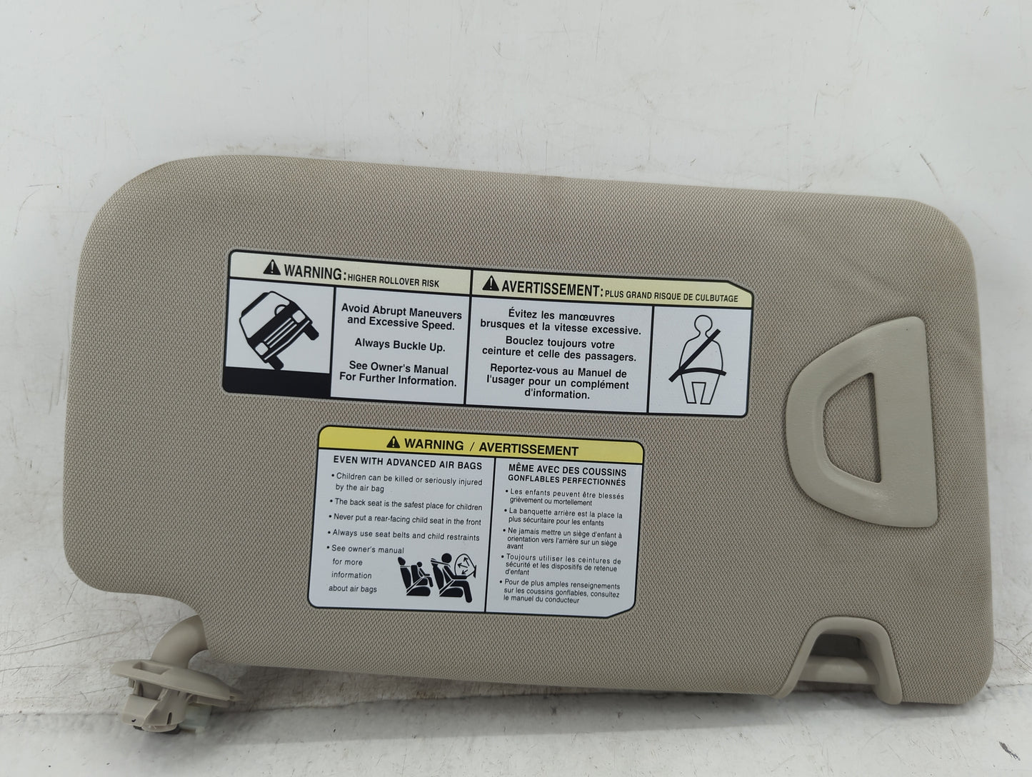 2017 Nissan Rogue Sun Visor Shade Replacement Driver Left Mirror Fits OEM Used Auto Parts - Oemusedautoparts1.com