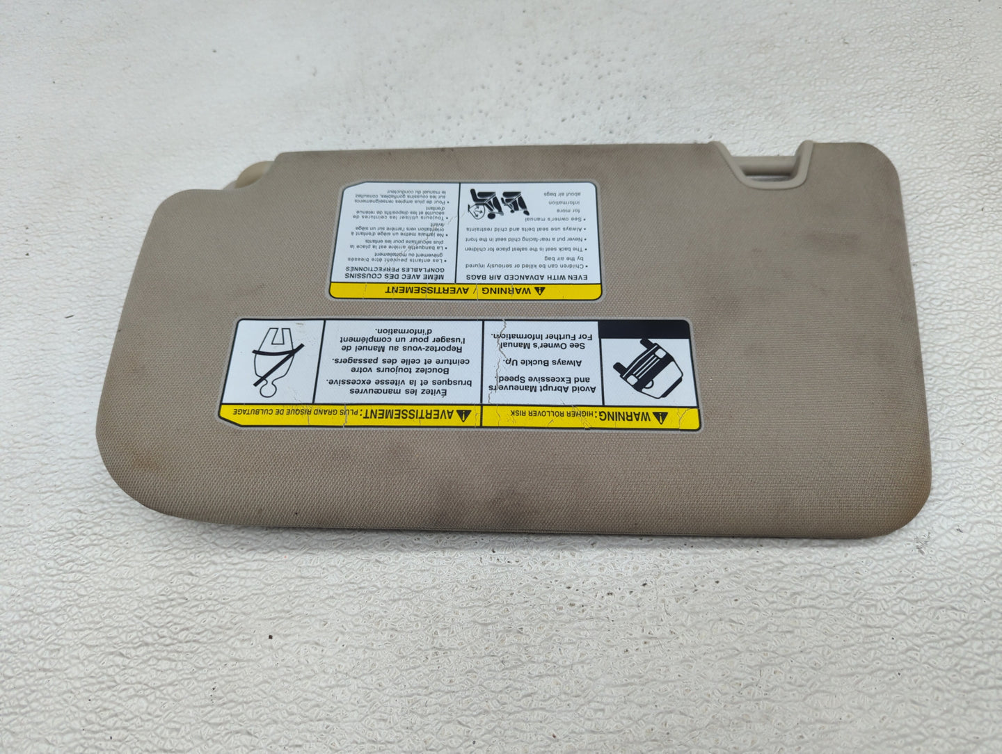 2014-2017 Nissan Rogue Sun Visor Shade Replacement Passenger Right Mirror Fits Fits 2014 2015 2016 2017 OEM Used Auto Parts 
