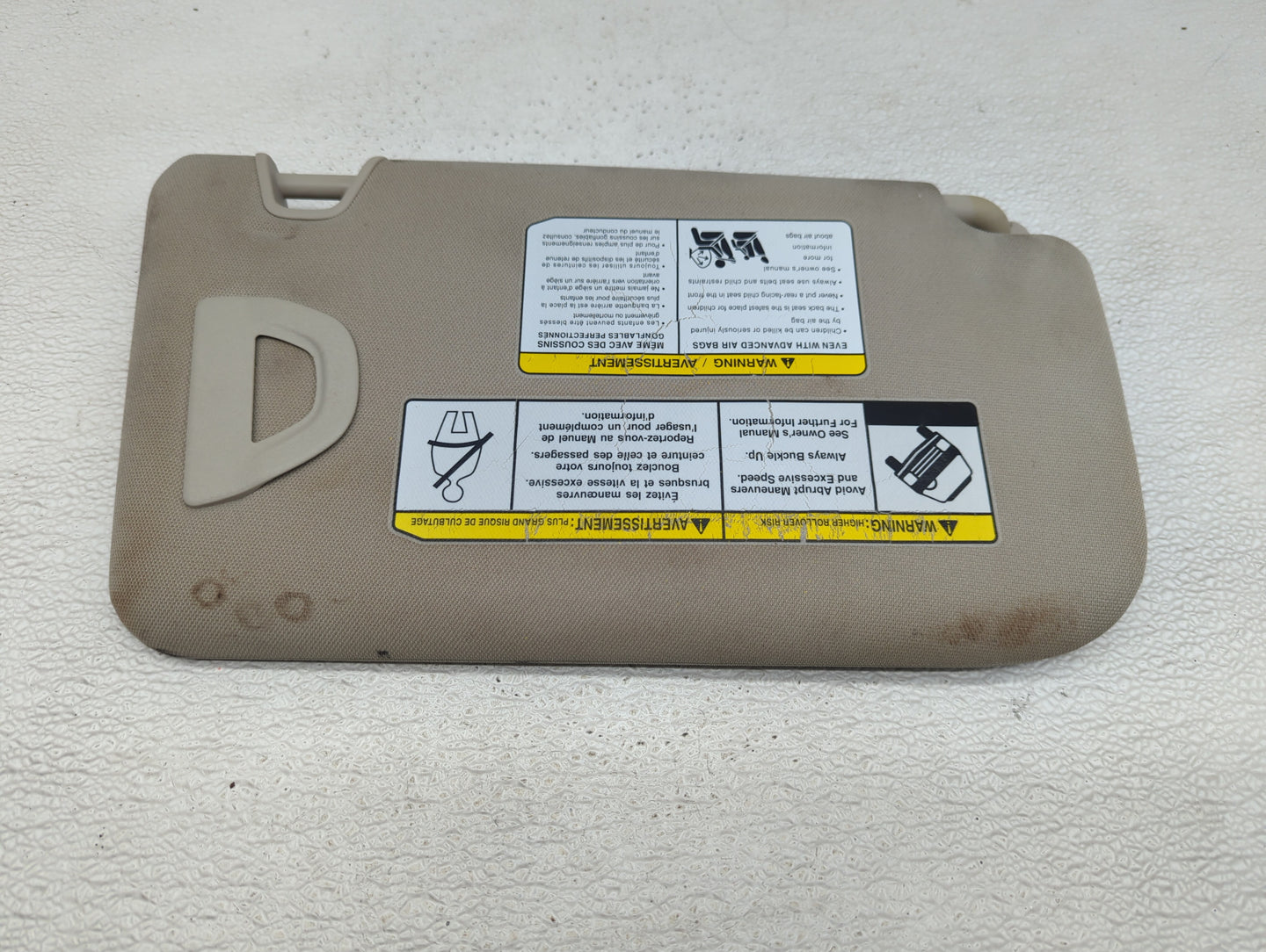 2014-2017 Nissan Rogue Sun Visor Shade Replacement Driver Left Mirror Fits Fits 2014 2015 2016 2017 OEM Used Auto Parts - Oe