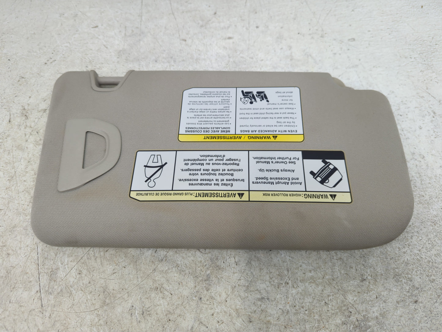 2014-2017 Nissan Rogue Sun Visor Shade Replacement Driver Left Mirror Fits Fits 2014 2015 2016 2017 OEM Used Auto Parts - Oe