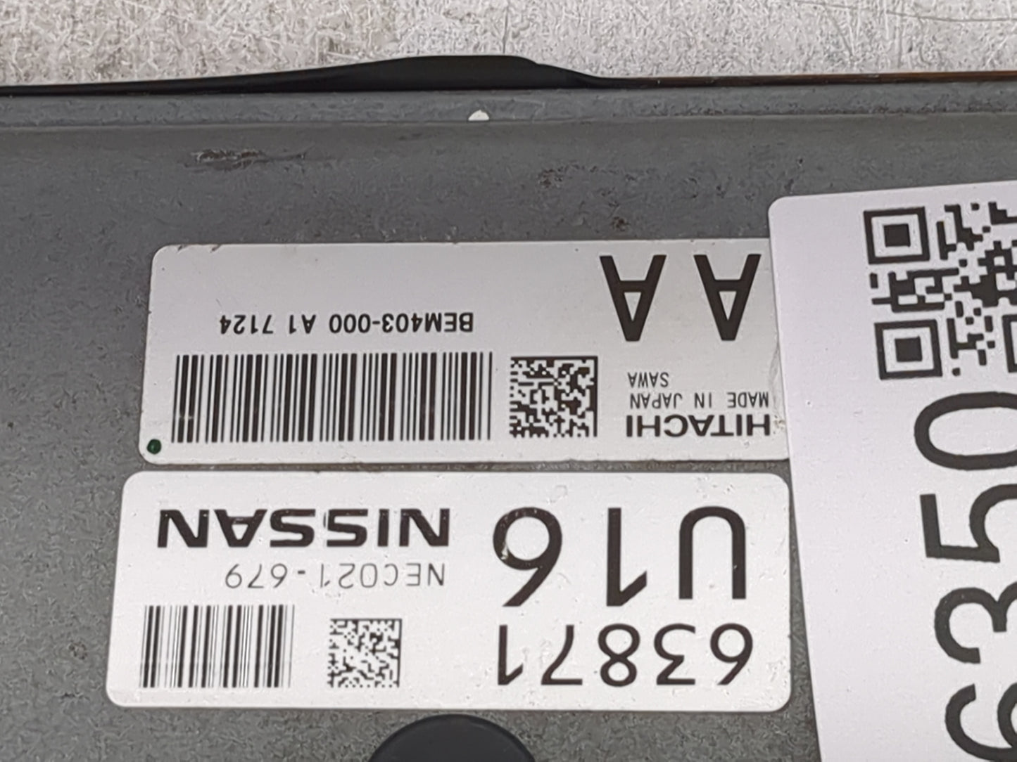 2015-2017 Nissan Rogue PCM Engine Control Computer ECU ECM PCU OEM P/N:NEC021-679 BEM403-000 A1 Fits Fits 2015 2016 2017 OEM