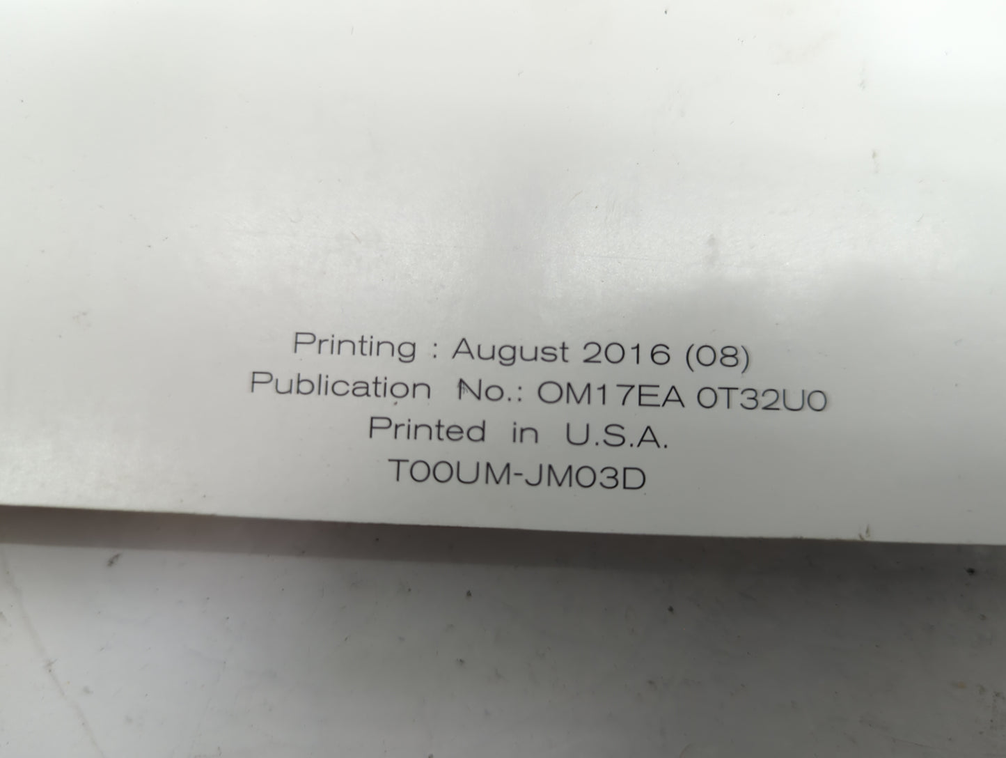 2017 Nissan Rogue Owners Manual Book Guide P/N:OM17EA0T32U0 T00UM-JM03D OEM Used Auto Parts - Oemusedautoparts1.com