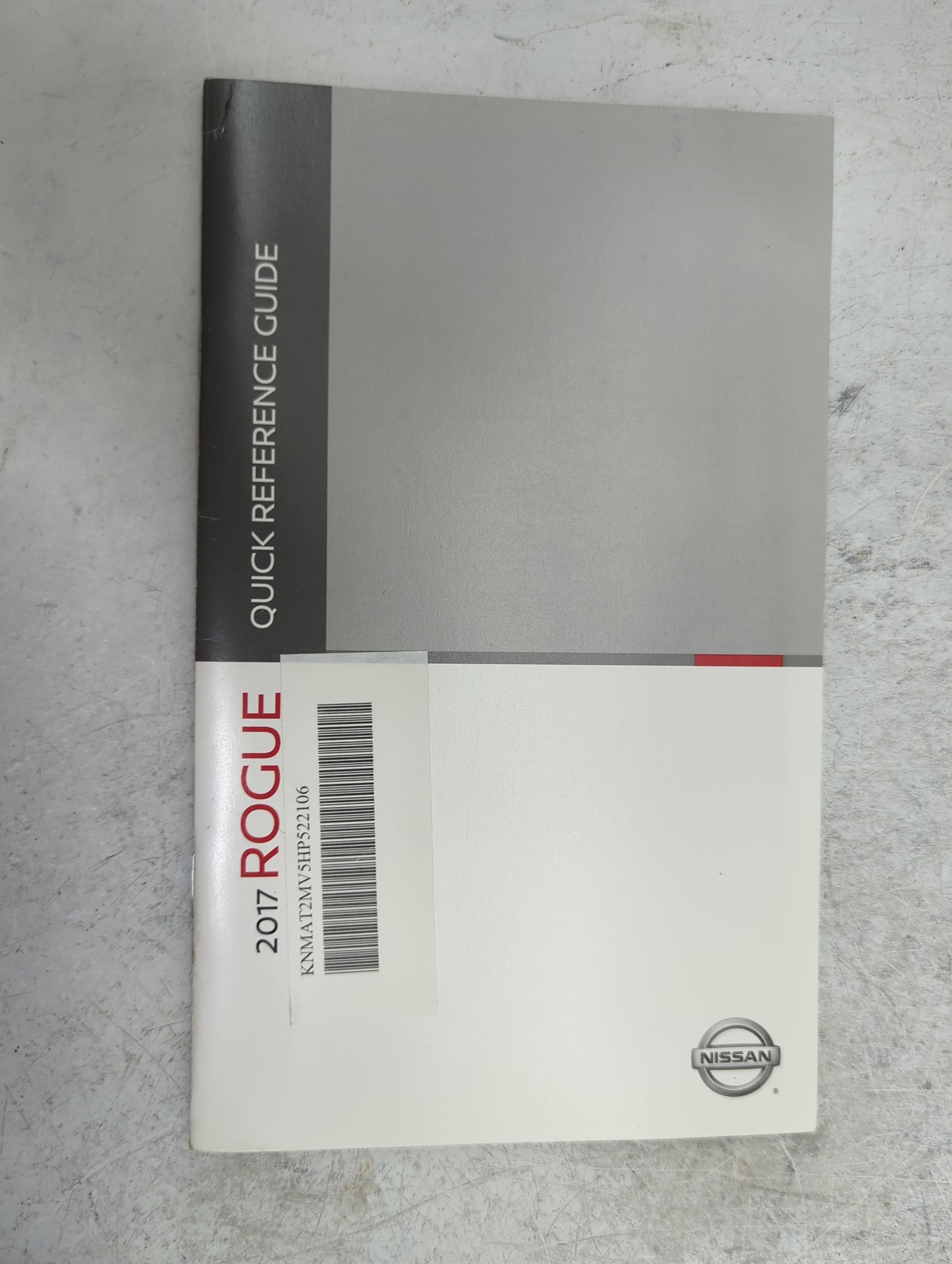 2017 Nissan Rogue Owners Manual Book Guide P/N:OM17EA0T32U0 T00UM-JM03D OEM Used Auto Parts - Oemusedautoparts1.com