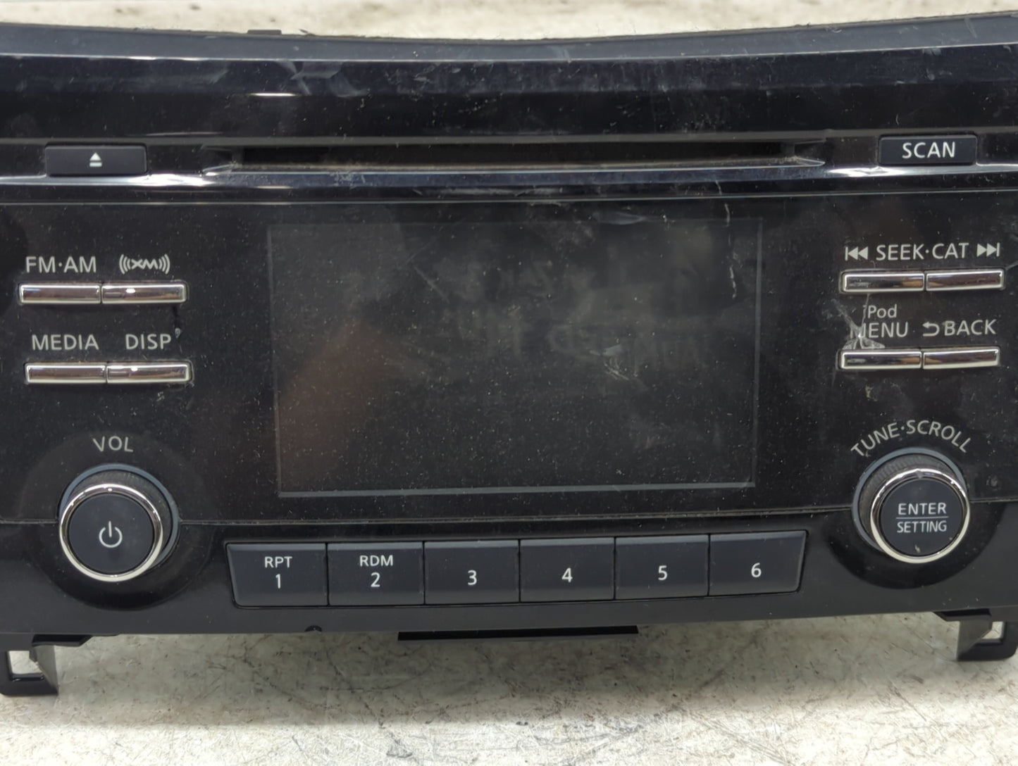 2017 Nissan Rogue Radio AM FM Cd Player Receiver Replacement P/N:281856FL0A CV-CN36N04D, AN1503 Fits OEM Used Auto Parts - O