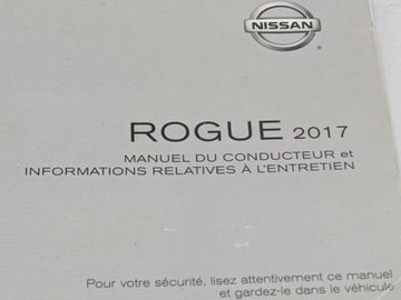 2017 Nissan Rogue Owners Manual Book Guide P/N:OM17FA 0T32C0 OEM Used Auto Parts