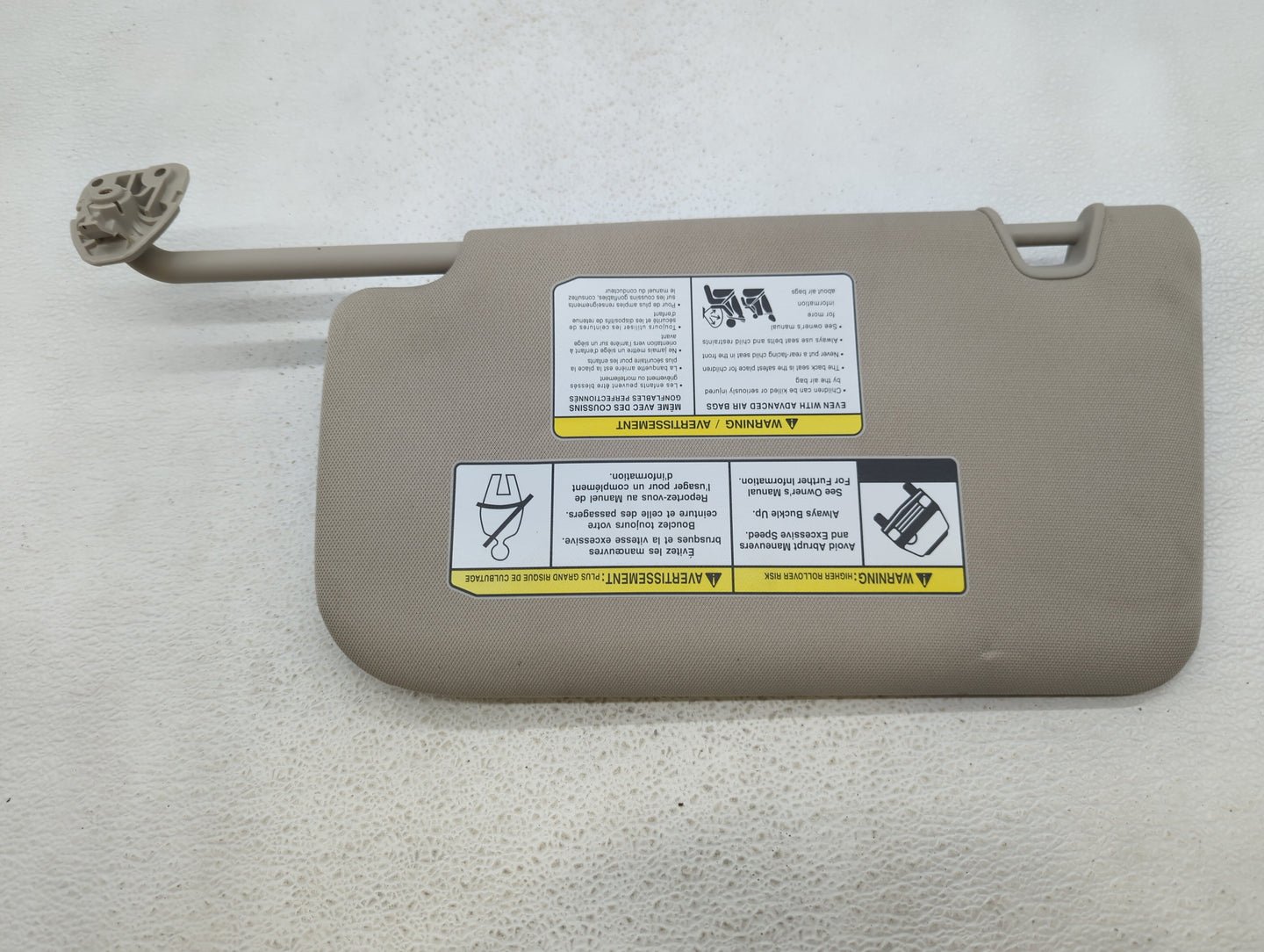 2014-2017 Nissan Rogue Sun Visor Shade Replacement Passenger Right Mirror Fits Fits 2014 2015 2016 2017 OEM Used Auto Parts 