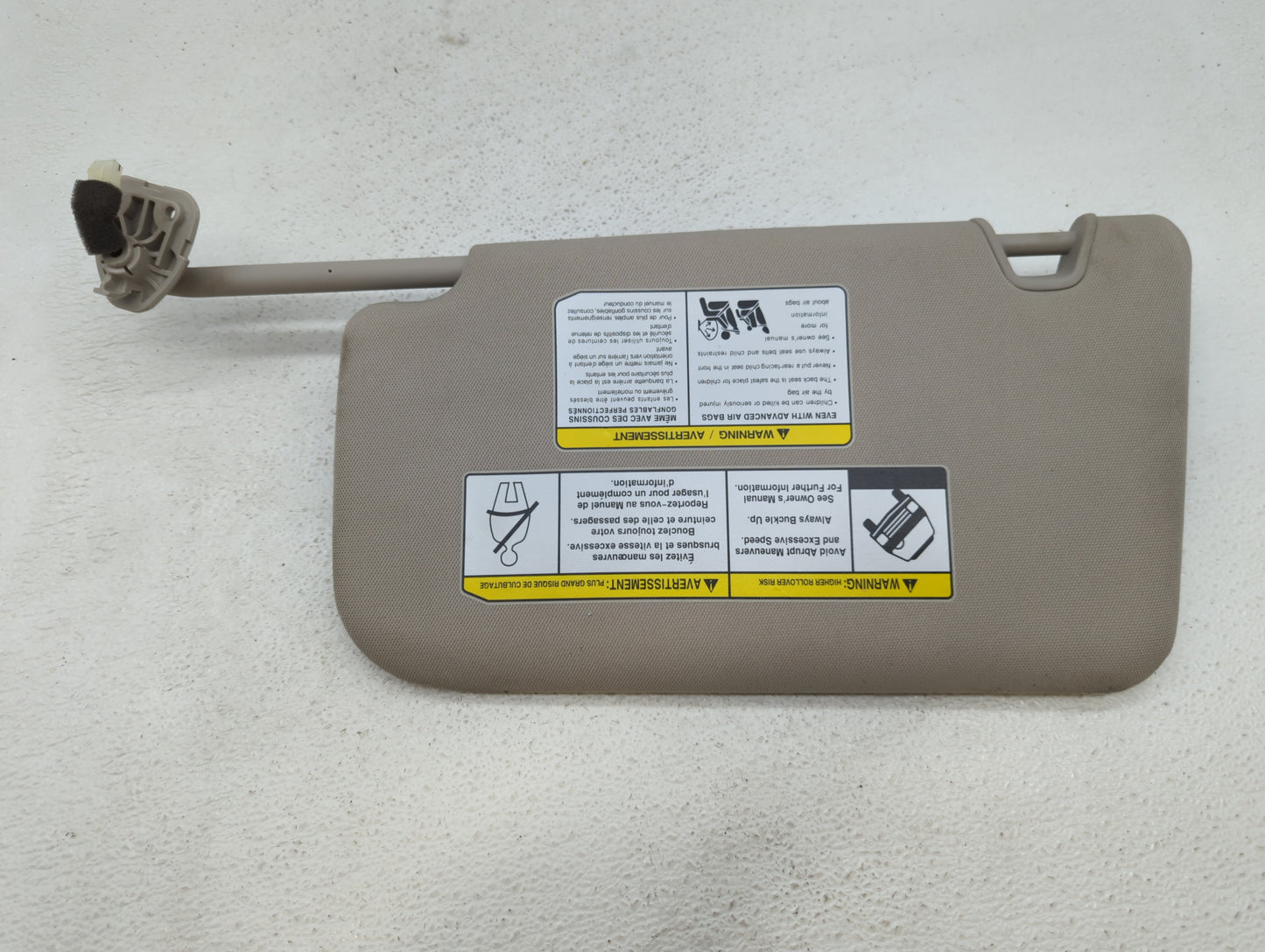 2014-2017 Nissan Rogue Sun Visor Shade Replacement Passenger Right Mirror Fits Fits 2014 2015 2016 2017 OEM Used Auto Parts 