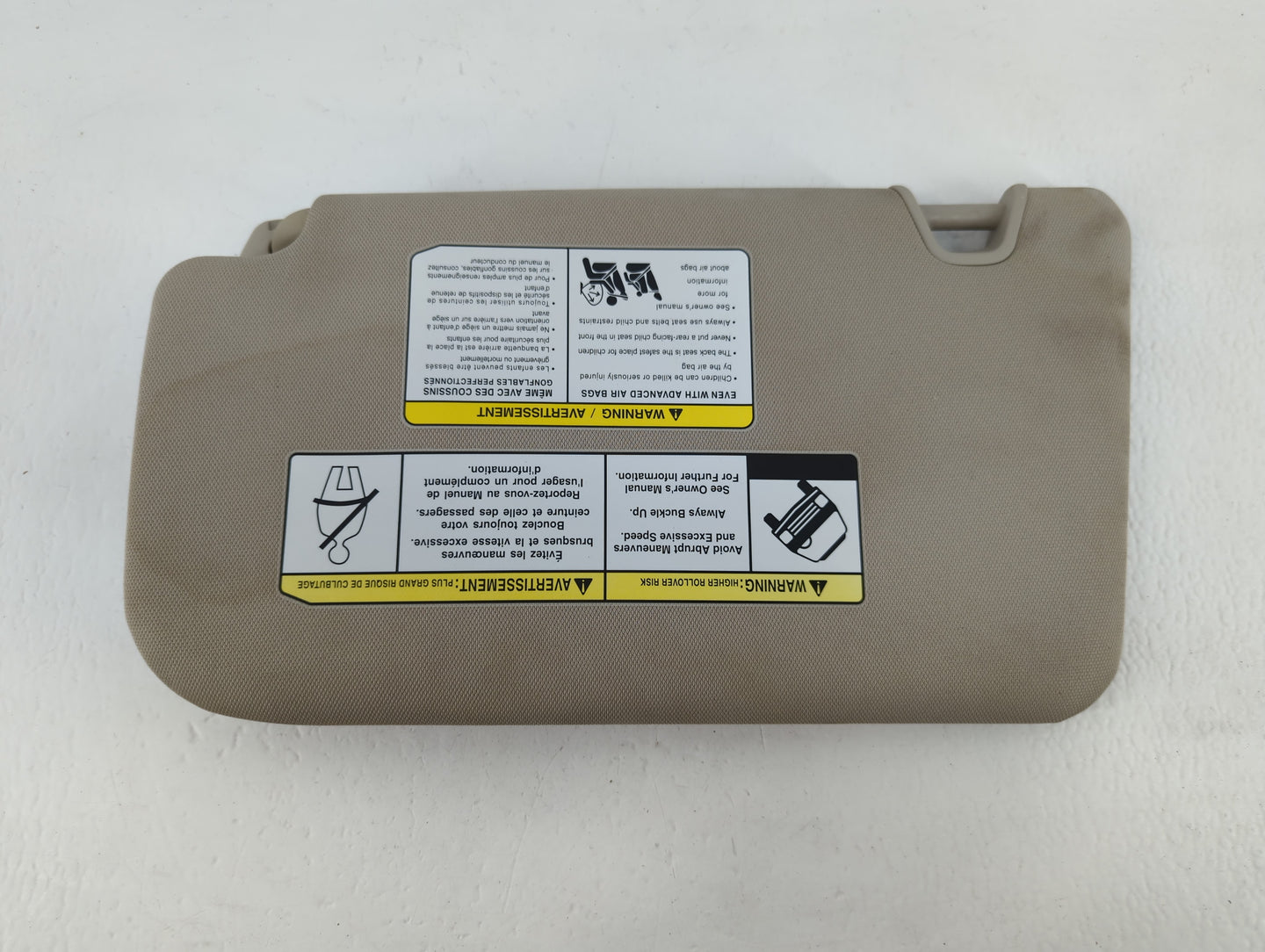 2017 Nissan Rogue Sun Visor Shade Replacement Passenger Right Mirror Fits OEM Used Auto Parts - Oemusedautoparts1.com