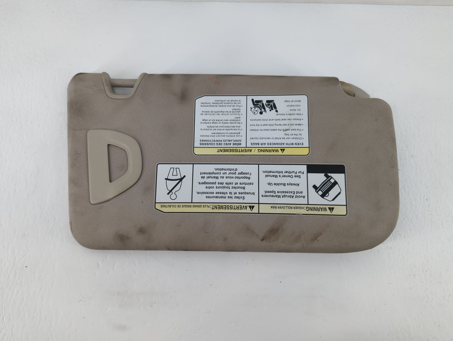 2017 Nissan Rogue Sun Visor Shade Replacement Driver Left Mirror Fits OEM Used Auto Parts - Oemusedautoparts1.com