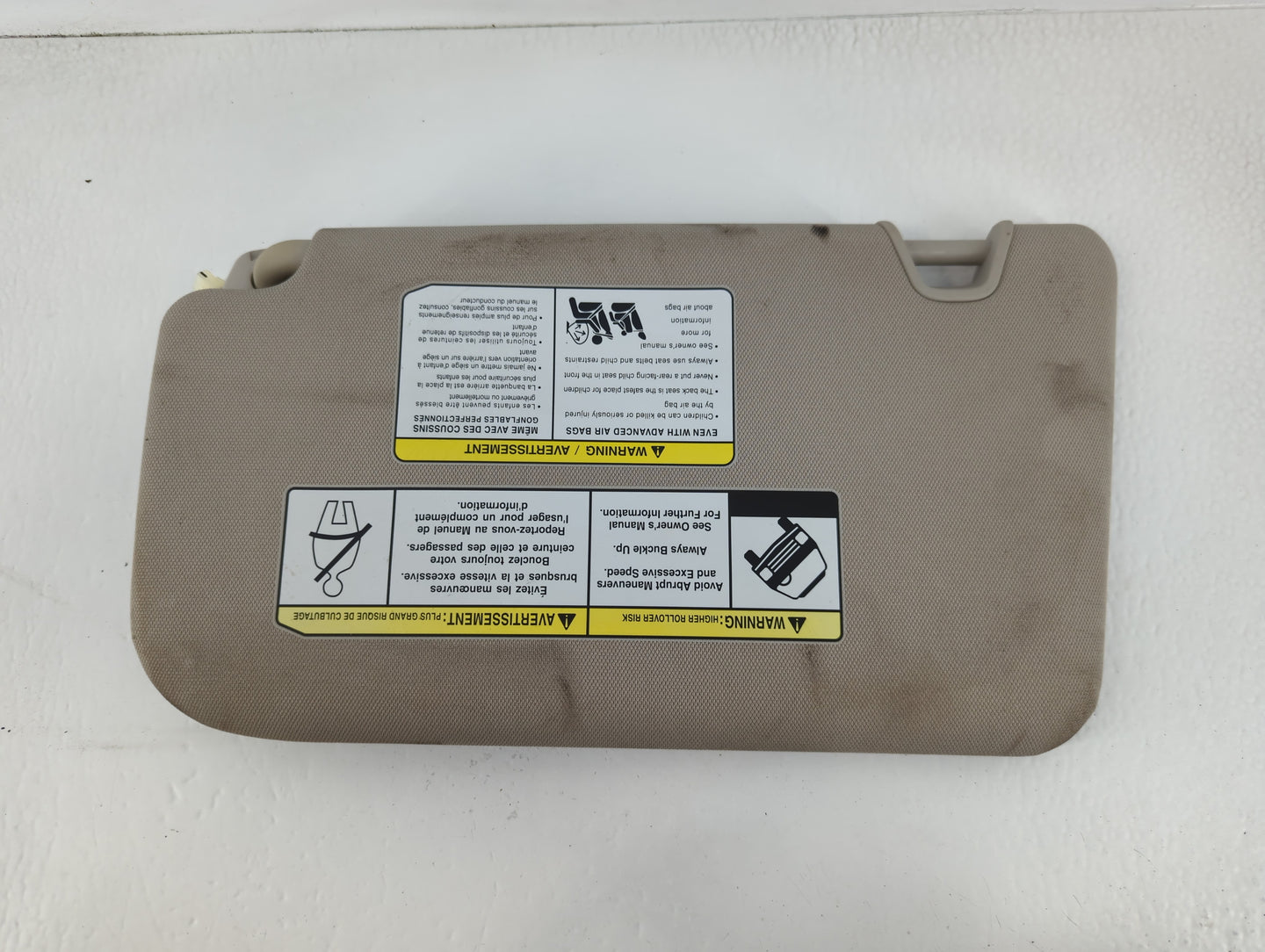 2014-2017 Nissan Rogue Sun Visor Shade Replacement Passenger Right Mirror Fits Fits 2014 2015 2016 2017 OEM Used Auto Parts 