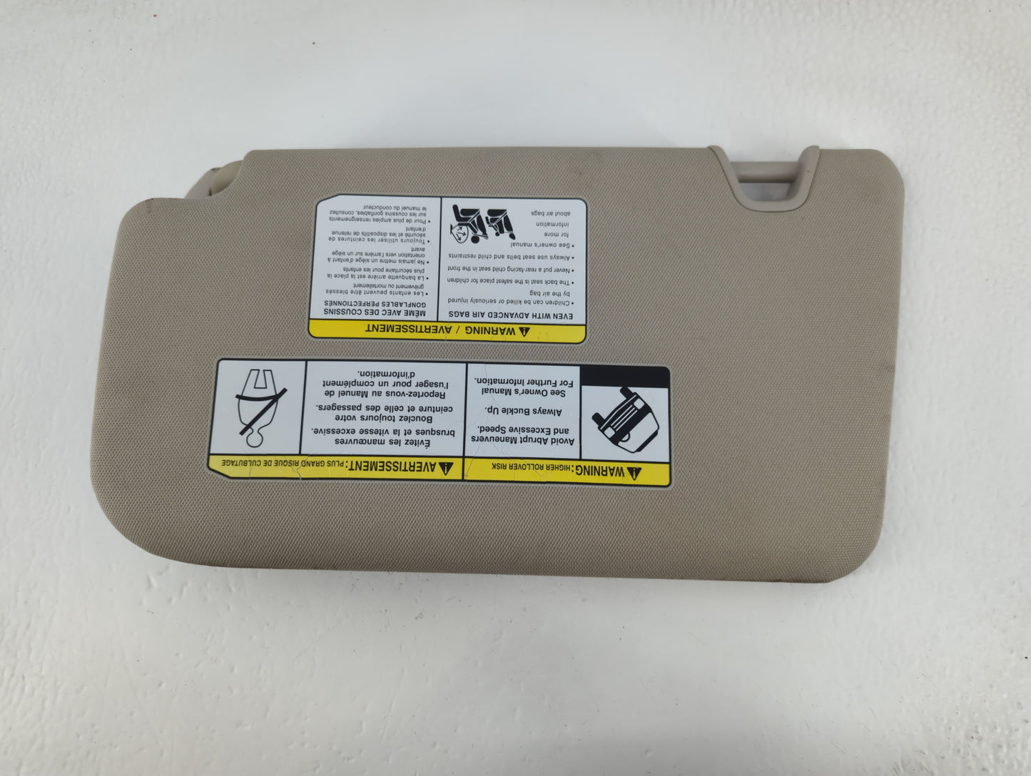 2017 Nissan Rogue Sun Visor Shade Replacement Passenger Right Mirror Fits OEM Used Auto Parts - Oemusedautoparts1.com
