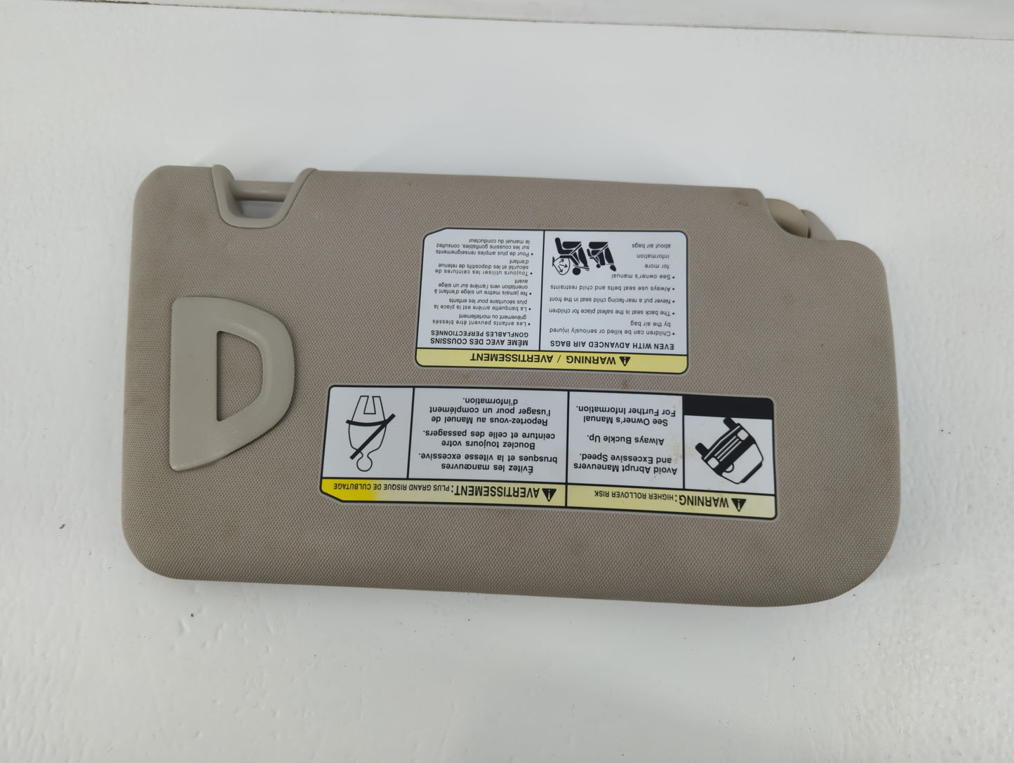 2014-2017 Nissan Rogue Sun Visor Shade Replacement Passenger Right Mirror Fits Fits 2014 2015 2016 2017 OEM Used Auto Parts 