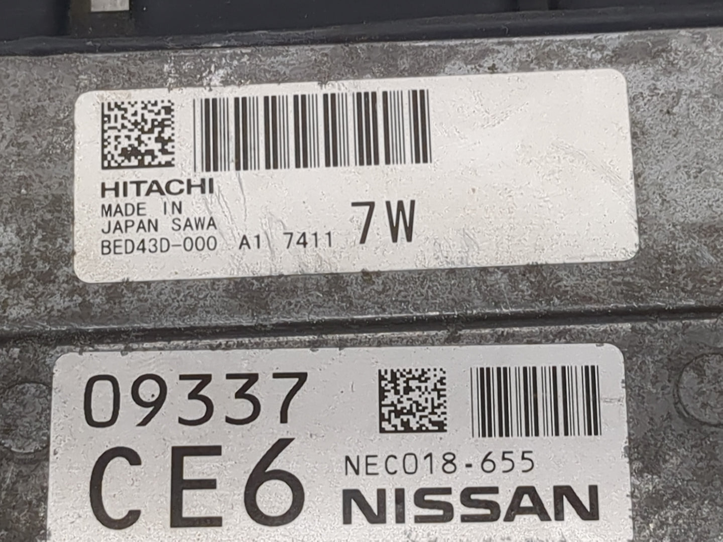 2017 Nissan Rogue Sport PCM Engine Control Computer ECU ECM PCU OEM P/N:NEC018-655 Fits OEM Used Auto Parts - Oemusedautopar