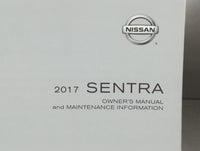 2017 Nissan Sentra Owners Manual Book Guide P/N:OM17EM 0B17U0 OEM Used Auto Parts - Oemusedautoparts1.com