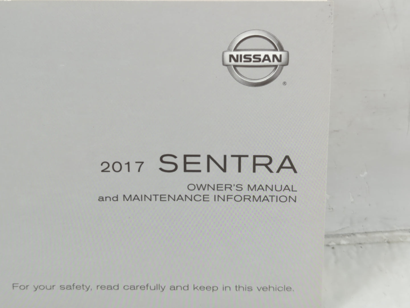 2017 Nissan Sentra Owners Manual Book Guide P/N:OM17EM 0B17U2 OEM Used Auto Parts - Oemusedautoparts1.com
