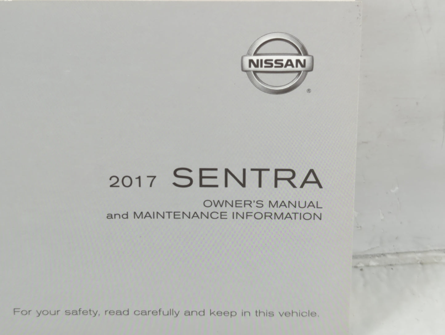 2017 Nissan Sentra Owners Manual Book Guide P/N:OM17EM 0B17U2 OEM Used Auto Parts - Oemusedautoparts1.com